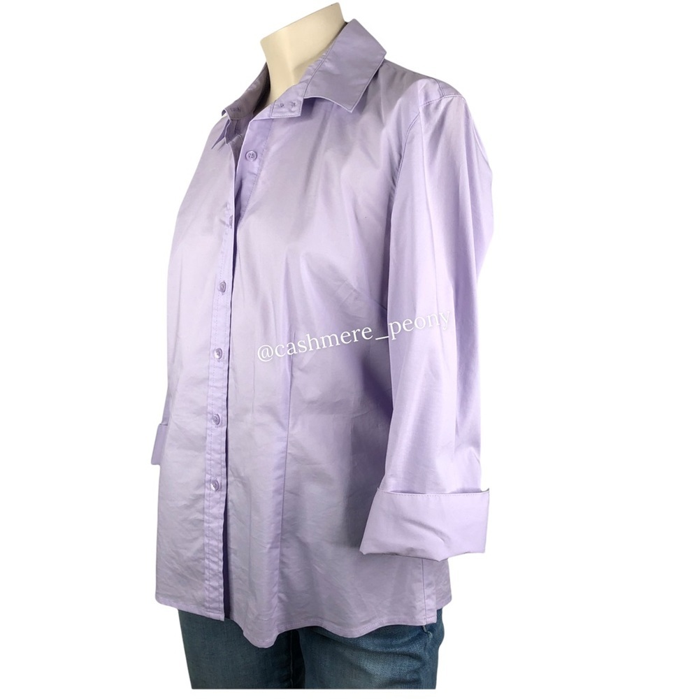 Merona Purple Button Down Shirt Medium - Picture 2 of 7
